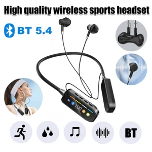 Écouteurs sans fil Bluetooth 5.4 collier micro casque stéréo écouteurs écouteurs - Photo 1 sur 26