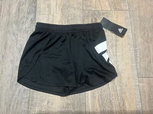 Adidas Girls Workout Running Shorts Black New With Tags - Size Extra Small - Picture 1 of 4