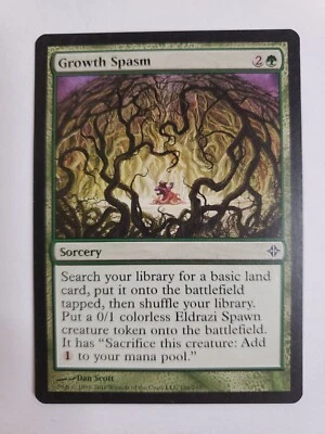 MTG Magic The Gathering Card Growth SpasmSorcery Green Rise of Eldrazi 2010  - Image 1 of 2