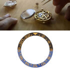 Ceramic Watch Bezel Insert 38Mm Blue Black Base Gold Digit Watch Bezel Ring Bgs
