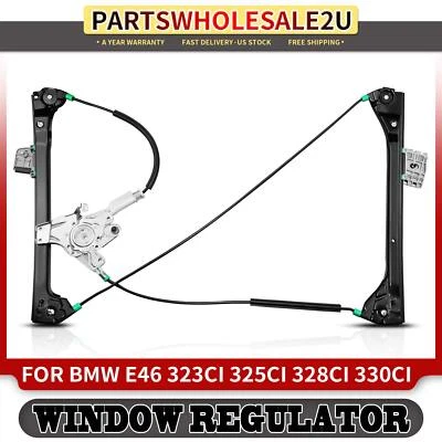 Regulador de ventana eléctrica del lado del conductor delantero izquierdo para BMW E46 323Ci 325Ci M3 328Ci Foto 1 de 4