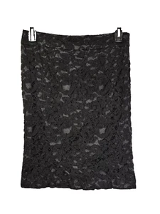 Jupe en dentelle Banana Republic femme 8 noire droite fête cocktail mariage - Photo 1/8