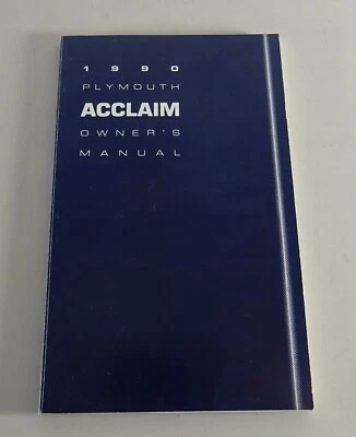 Manuale Dell'Owner / Manuale Plymouth Acclaim Anno 1990 - Immagine 1 di 2