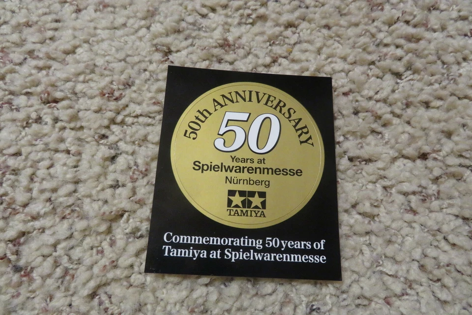58282 Tamiya 50th Anniversary Spielwarenmesse Nuremberg Decal TA05/TT02/TT01/TRF - Image 1 of 1