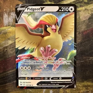 Pidgeot V 2022 Lost Origin 137/196 Holo Foil Rare Full Art Pokemon Card - Picture 1 of 2