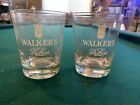 Lot vintage de deux (2) verres à boire bourbon Walker's DeLuxe rares voir photos