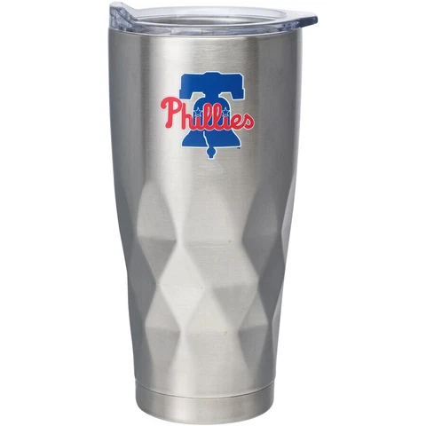 Philadelphia Phillies MLB 22oz Diamond Bottom Stainless Steel Tumbler Memory Co Cover