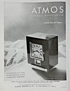 PUBLICITÉ DE PRESSE 1932 ATMOS PENDULE PERPÉTUELLE - LAURE ALBIN GUILLOT - Imagen 1 de 1