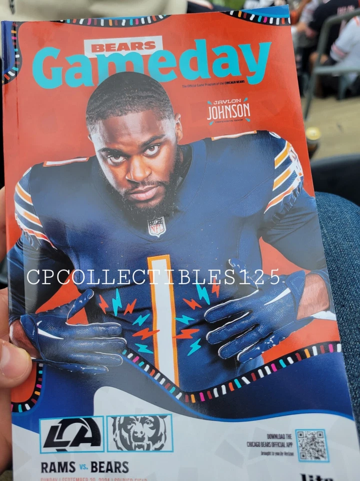 Los Angeles Rams VS Chicago Bears PROGRAMA DEL DÍA DEL JUEGO 29/09/24 Jaylon Johnson Foto 1 de 1