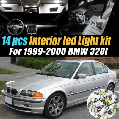 14Pc Super White Car Interior LED Light Bulb Kit Package for 1999-2000 BMW 328i - Image 1 of 4