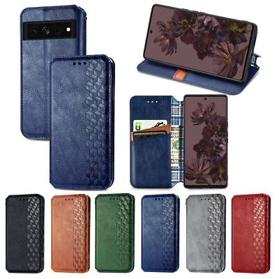 for Google Pixel 6 6A 7 7A 8 8A 9 Pro 9A Magnetic Flip Leather Cover Phone Case - Image 1 of 4