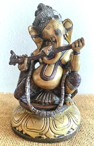 Vintage Ganesh Solid Bronze and Brass Statue - Bild 1 von 9