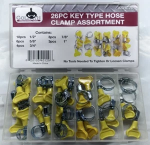 Kit assortimento fascette stringitubo tipo chiave industriale Golia 26 pezzi - KTHC26 - Foto 1 di 6