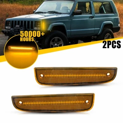 Apto para Jeep Cherokee XJ 1997-2001 ámbar 1 par de luces de señalización + lámpara de señalización lateral A Foto 1 de 4