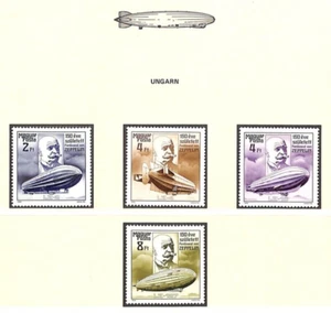 9. Hungary 1988 Birth of Ferdinand Graf von Zeppelin 150th Anniversary mnh - Picture 1 of 1