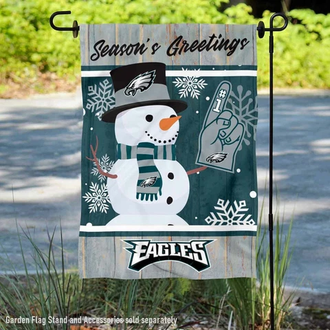 Philadelphia Eagles Holiday Winter Snow Official Garden Yard Banner Flag Cover