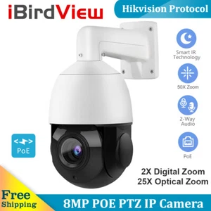 8MP 4K 50x Zoom Human Auto Tracking PTZ IP Network Camera POE IR80m 2-Way Audio - Picture 1 of 17