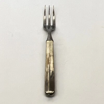 Kirk Stieff Dinner Fork Plainsfield Pewter Glossy Flatware Silverware - Image 1 of 4