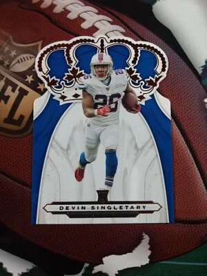 DEVIN SINGLETARY 2019 Chronicles Crown Royale RC #CR-23 BUFFALO BILLS - Image 1 of 2