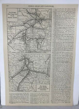 Antique 1921 USA Maps 4 RR Canadian Pacific, Chicago & Afton, Rock Island Pacifi