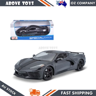 Maisto 1:18 Scale 2020 Chevrolet Corvette Stingray Coupe Grey Diecast Model Car - Изображение 1 из 4