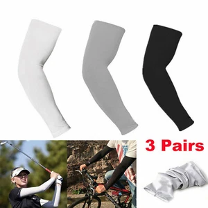3 Pairs Sun UV Protection Arm Sleeves Covers Outdoor Sport Bike Cycling Golf - Picture 1 of 16
