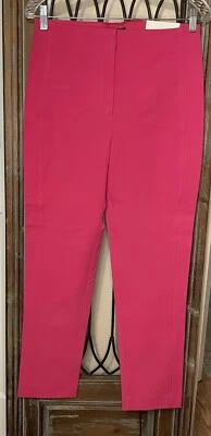 Pantalón corto Ann Taylor Audrey tiro alto elástico algodón rosa talla 8 nuevo con etiquetas Foto 1 de 4