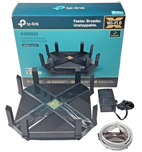 Routeur TP-Link Archer AX6000 Next-Gen Dual-Band Wi-Fi 6 sans fil 8 flux WPA3 - Photo 1/6