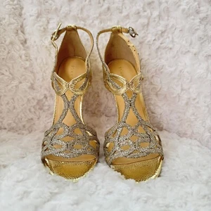 IVANKA TRUMP HEELS style HERLY size 6.5 !!NEW!! (gold and silver) - Picture 1 of 12