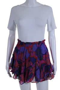 Isabel Marant Damen Stretch Stufen Rüschen Mehrfarbig Kurz Rock Rosa Größe EUR 34 - Bild 1 von 7