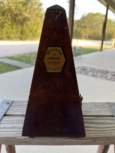 Vintage Metronome de Maelzel Wood Made By Seth Thomas Clocks - Picture 1 of 19