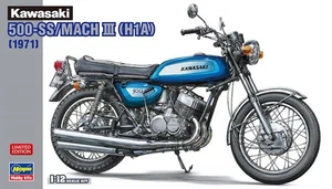 Hasegawa 21735 1/12 Scale Model Bike Kit Kawasaki 500-SS/Mach III (H1A) 1971 - Picture 1 of 3