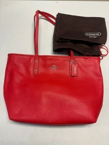 Coach F57522 Market Tote Rot Crossgrain Leder Schultertasche City mit Hülle  - Bild 1 von 11