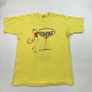 Camiseta De Colección Mudhoney March To Fuzz Banda Puntada Única Talla Grande Amarilla - Imagen 1 de 9