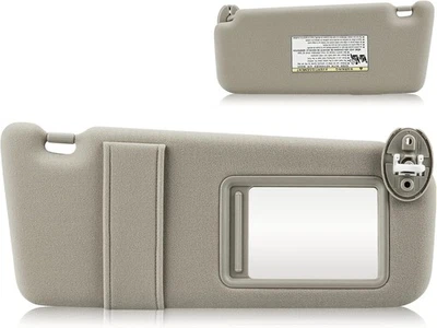 For 2009-2016 Toyota Venza Passenger Side Sun Visor Sunshade w/Mirror Beige Foto 1 de 4