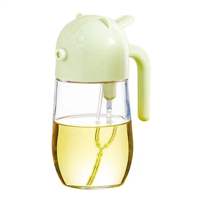 1pc Glass Oil Spray Bottle 600ml Transparent Glass Oil Dispenser Bottle - Image 1 of 4