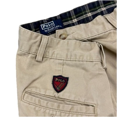 Vintage Ralph Lauren Polo Beige Pleated Golf Shorts Mens 40 Made in USA 80s Polo - Image 1 of 4