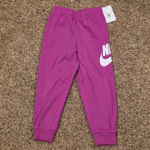 Nike Club Fleece Jogger Pants Kids Hot Fuchsia L Training Elastic Waist Pull On - Picture 1 of 4