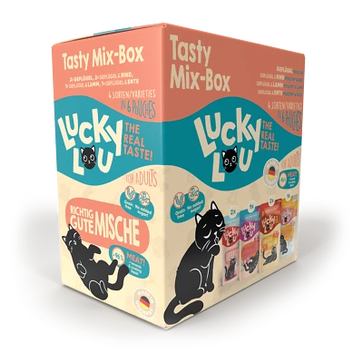Lucky Lou Lifestage Adult Tasty-Mix Probierpaket Nassfutter Katzenfutter 6x125gr - Bild 1 von 3