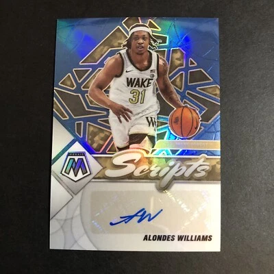 Alondes Williams 2022 #MS-AWI Draft Mosaic Scripts Rookie Auto Blue Prizm /49 - Image 1 of 3