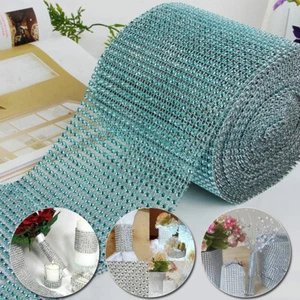 1 Yard Rhinestone Beaded Trim Glue Iron on Belt Diamante Applique Ribbon Crafts - Picture 1 of 30