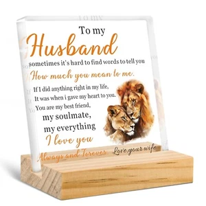 Father's Day Acrylic Gifts For Husband From Wife Romantic Birthday to husband - Picture 1 of 7