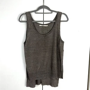 J Brand Tank Top Damen S Braun 100% Leinen Ärmellos Sommer Beachy Coastal - Bild 1 von 9