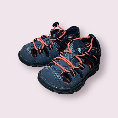 New Balance Adirondack Boys Toddler Bungee Sandals Black/Orange; Sz 16 - Image 1 of 4