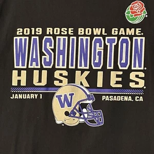2019 Rose Bowl Shirt Mens Extra Large University of Washington Huskies Black * - Picture 1 of 16