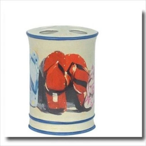 Life's a Beach Bath Accessory Ceramic Toothbrush Holder XLIFE001C - Image 1 of 1