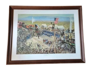 VINTAGE John Falter "East Meets West" 1975 3M Company Iconic USA Litho Framed - Picture 1 of 9