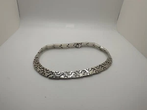 Sterling 925 Mexican Silver Taxco Necklace Vintage 14 Inches - Picture 1 of 5