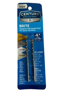 Jahrhundert Bohrer & Werkzeug 7/64" Brite Bohrer Bit Wolfram Schnellarbeitsstahl #22307 - Bild 1 von 2