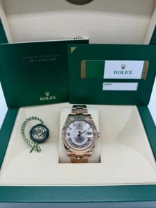 Rolex Sky-Dweller 326935 Everose Gold Sundust Roman Dial Watch Complete Set - Picture 1 of 8